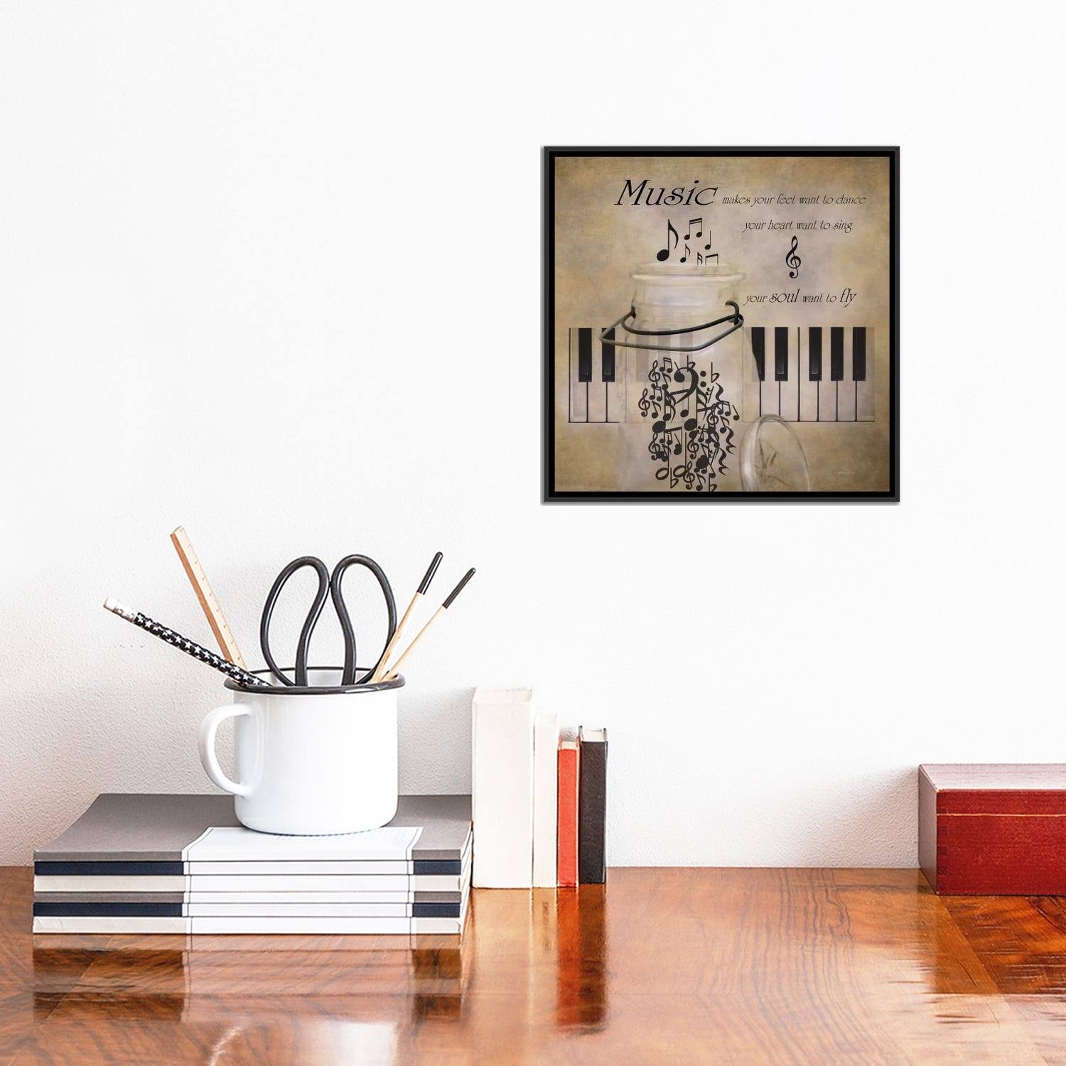 iCanvas "Music" by RobinLee Vieira Framed Canvas Print Bed Bath